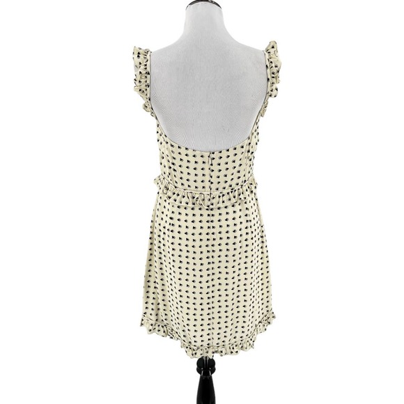 For Love & Lemons Womens Sweetheart Mini Dress Creme Beige Size Large - Picture 9 of 12